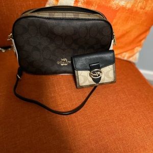 Coach cross body bag and wallet